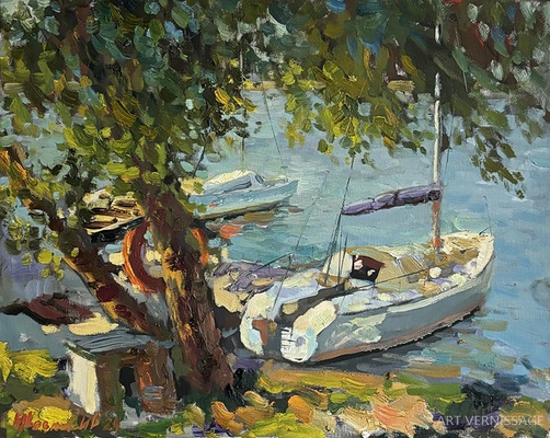 У берега - картина И.В.Козловой-Кузнецовой, натюрморт