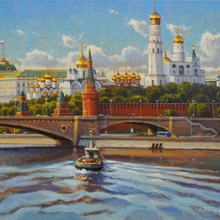 Вид на Кремль картина М.В.Ланчак