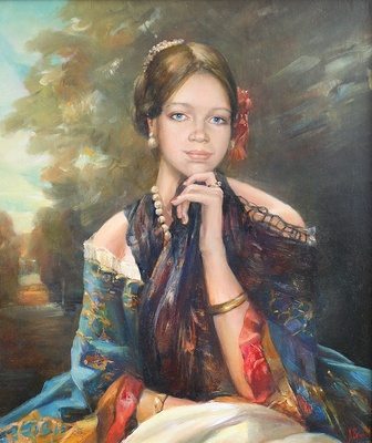 Портрет девушки картина В.Ю.Екимова
