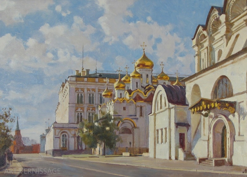 Соборы Кремля - картина В.А.Лаповка