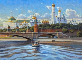 Вид на Кремль картина М.В.Ланчак