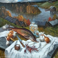 Северный улов - картина Е.В.Лимарева