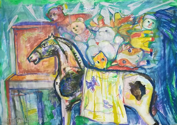 Старая лошадка - картина М.А.Требогановой