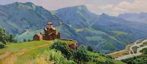 Над Тебердинским ущельем - картина А.И.Бабич