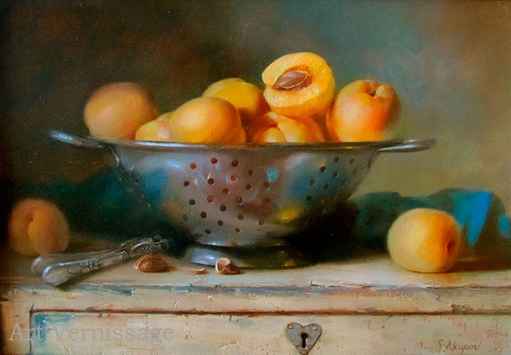 Натюрморт с абрикосами - картина А.Г.Акопова