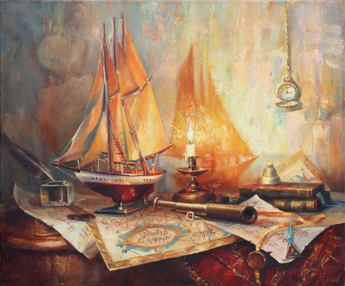 Попутный ветер - картина В.Ю.Екимова