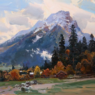 Архызский мотив - картина А.И.Бабича, горный пейзаж