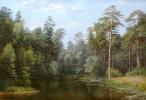 Лесная тишина - картина В.Г.Зайцева