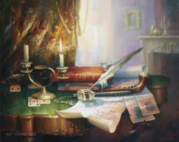 За игорным столом картина В.Ю.Екимова