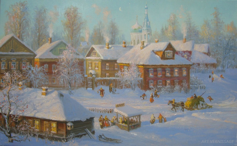 Крещенские морозы картина В.Ю.Жданова