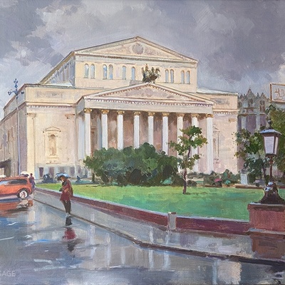 Городской пейзаж, купить картину городской пейзаж маслом, интернет магазин Арт Вернисаж