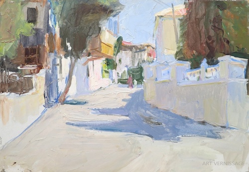 Улица, залитая солнцем - картина А.П.Фирсова