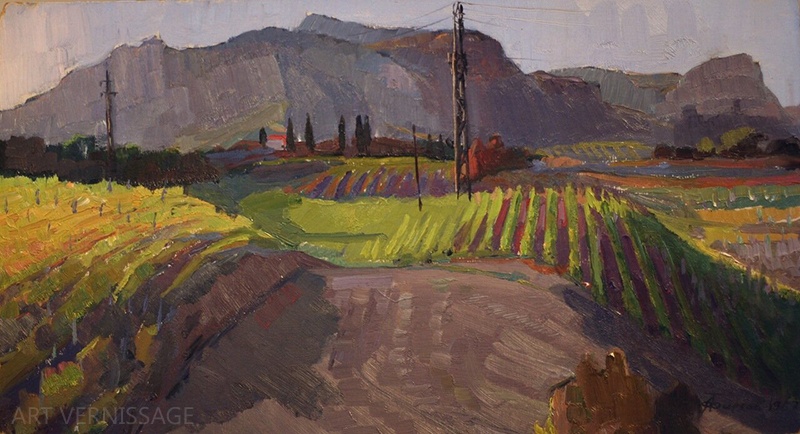 Виноградники в горах - картина А.П.Фирсова