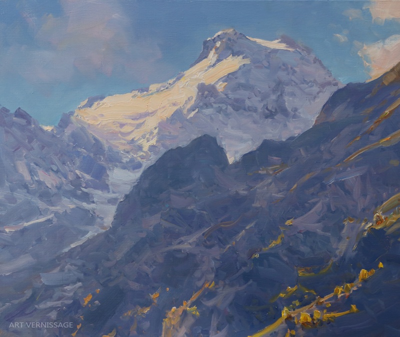 Вид на гору София - картина А.И.Бабича, горный пейзаж