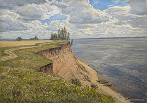 Солнечный день на Волге - картина А.Б.Ефремова