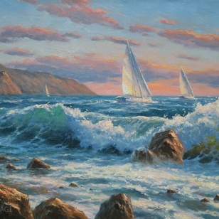 Пенная волна - картина М.А.Ильина
