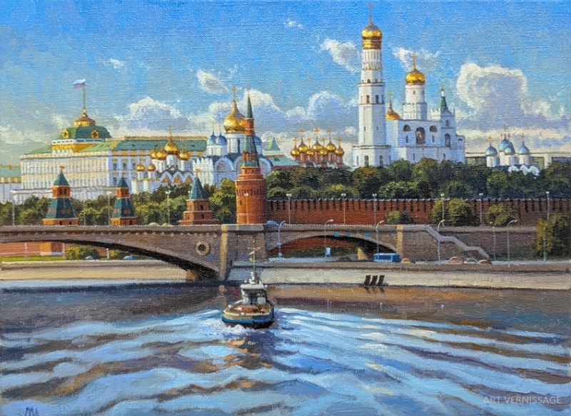 Вид на Кремль картина М.В.Ланчак