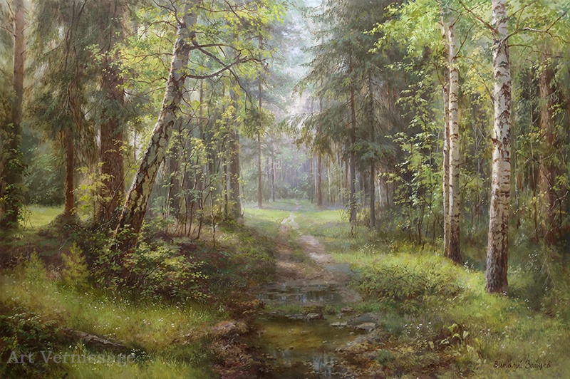 Солнце в лесу 2016 - картина В.Г.Зайцева