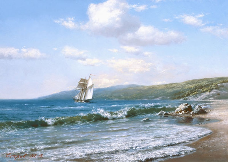 Азовское море репродукция картины М.А.Сатарова