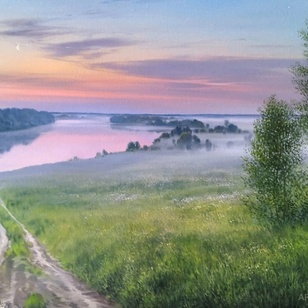 В туманной дали - картина В.Н.Палачева