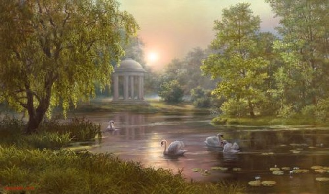 Старый парк репродукция картины М.А.Сатарова