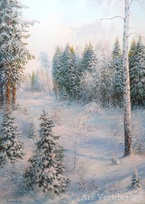 Зимний лес - картина В.Н.Палачева