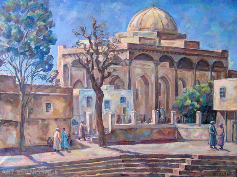 У мечети, Бухара - картина И.В.Примаченко