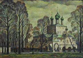 Весна в Коломенском - картина И.В.Примаченко