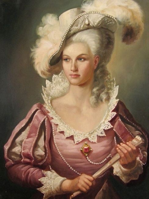 Дама в розовом картина А.А.Шишкина