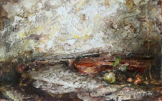 Натюрморт со скрипкой - картина Ю.А.Новикова
