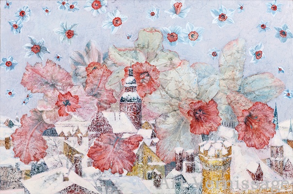 Праздник зимы - картина Никаса Сафронова