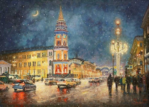 Предновогоднее настроение - картина И.В.Разживина