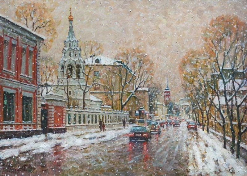 Московские зарисовки - картина И.В.Разживина
