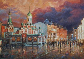 В ожидании дождя - городской пейзаж Москвы