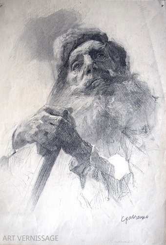 Старик - картина Ю.П.Лежникова