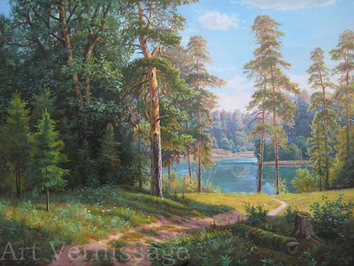 Тропинка к озеру картина В.В.Потапова