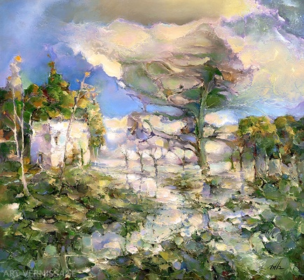 Ручей на Япете - картина В.Мракова
