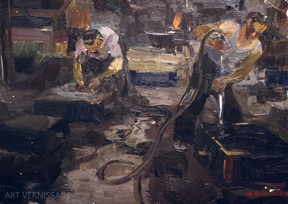 На заводе - картина А.П.Фирсова