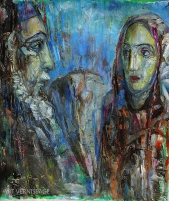 Женщина и монах - картина М.А.Требогановой