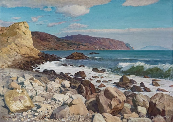 Черноморский берег - картина Н.В.Водолазского, морской пейзаж