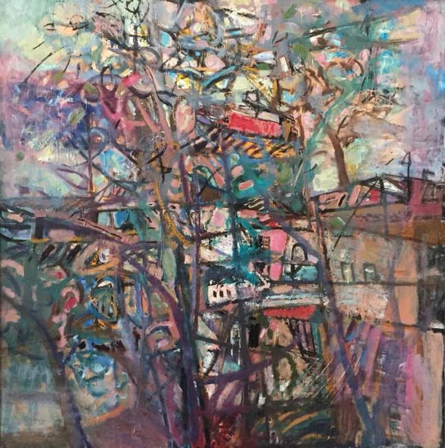 Весна в городе - картина Л.А.Малафеевского