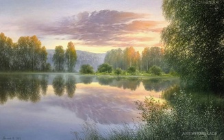 Тихий вечер - картина В.Н.Палачева, пейзаж