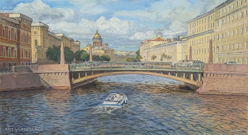 Санкт-Петербург, на реке Мойка - картина А.Б.Ефремова