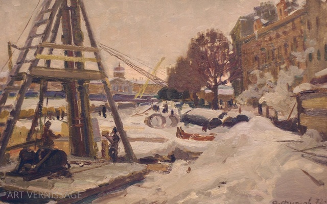 Зима на Неве - картина А.П.Фирсова