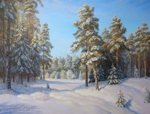 Зима - картина В.В.Потапова