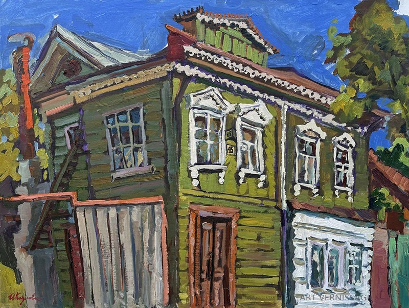 Дореволюционный дом в Курске - картина И.В.Козловой-Кузнецовой