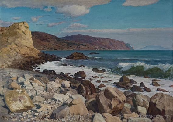 Черноморский берег - картина Н.В.Водолазского, морской пейзаж