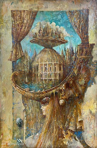 Города как сновидения, вечер - картина С.Н.Лукьянова