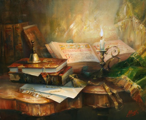 Натюрморт с колокольчиком - картина В.Ю.Екимова